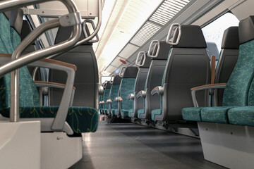 Sitze in einem Eisenbahnfahrzeug