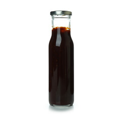 Bottle of barbecue sauce isolated on white background