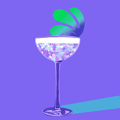 cocktail with lime