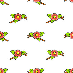 Fototapeta premium Colored seamless pattern. Cartoon style. Hand drawn. Vector illustration isolated on white background. For walpaper, poster, banner.