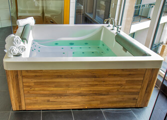 Hot tub in the room