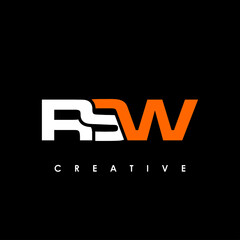 RSW Letter Initial Logo Design Template Vector Illustration