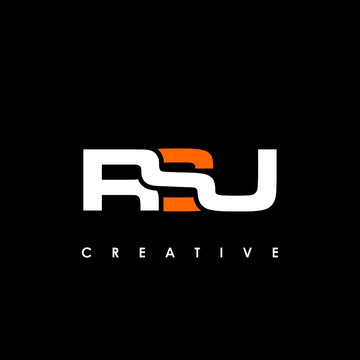 RSU Letter Initial Logo Design Template Vector Illustration