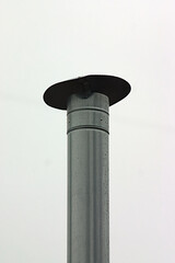 metal chimney with rain protection