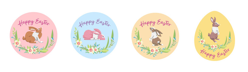 Use it for Easter holiday poster design. Decorate pattern, digital art. Vector illustration.