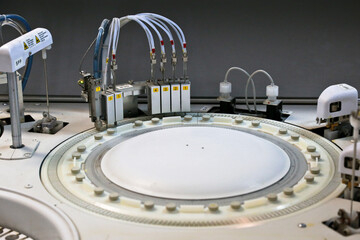 modern robotical machine for centrifuge blood and urine