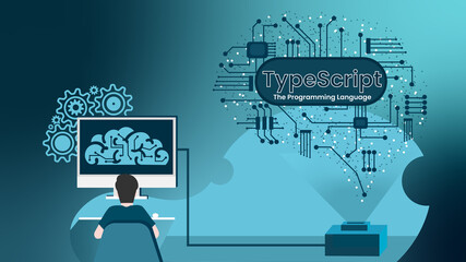 TypeScript, the Programming Language - obrazy, fototapety, plakaty