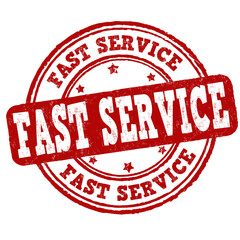 Fast service grunge rubber stamp
