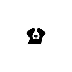 Black icon dog sign. Vector illustration eps 10