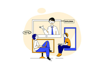 Students Attending Online Classes