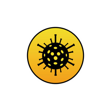 Bacteria, Microbe, Coronavirus, Covid Sign Icon Warming. Vector Illustration Eps 10