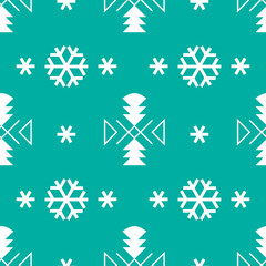 Forest seamless pattern in doodle style. Vector illustration.