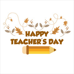 Happy Teacher Day Character Flat Cartoon Vector Template Design Illustration