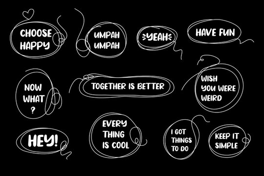 Funny Quotes In Artsy Speech Bubbles