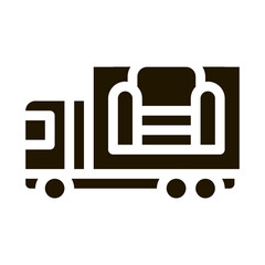 furniture delivery glyph icon vector. furniture delivery sign. isolated symbol illustration