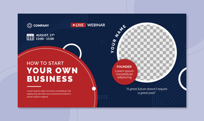 Webinar banner template for business