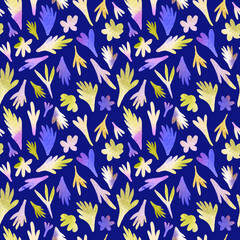 Fototapeta na wymiar Floral seamless pattern. Illustration for fabric und textile design, wallpaper, wrapping, surface design, decoration.