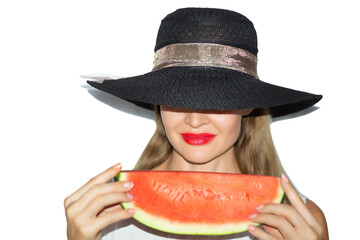 girl with watermelon