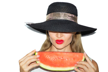 girl with watermelon