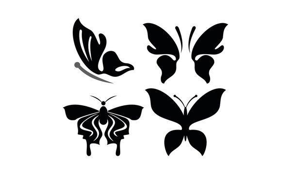 set template butterfly vector