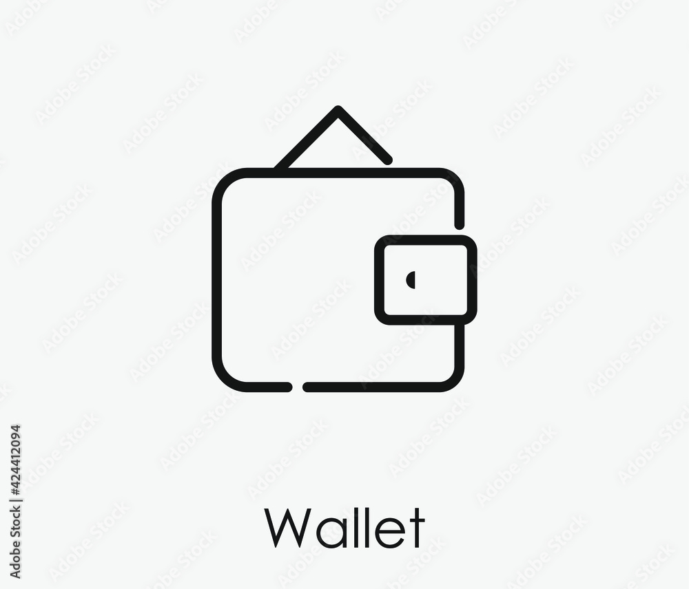 Poster wallet vector icon. editable stroke. linear style sign for use on web design and mobile apps, logo. 