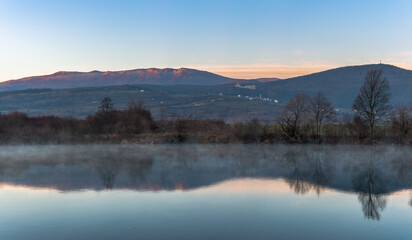 sunrise over the river