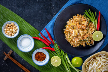 Pad Thai is made from dry noodles, stir-fried eggs and minced tofu, seasoned with tamarind meat,...