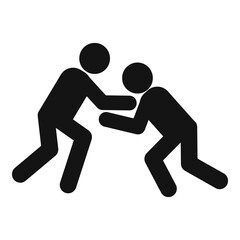 Greco-roman wrestling competition icon, simple style