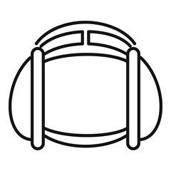 Greco-roman wrestling head protection icon, outline style