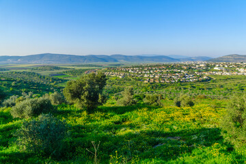 Fototapeta na wymiar Landscape and countryside of the western Lower Galilee