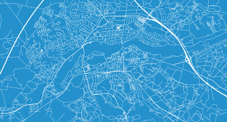 Urban vector city map of Sileborg, Denmark
