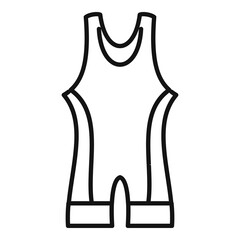 Greco-roman wrestling clothes icon, outline style