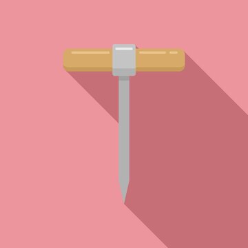 garden auger tool with wooden handle clip art preview