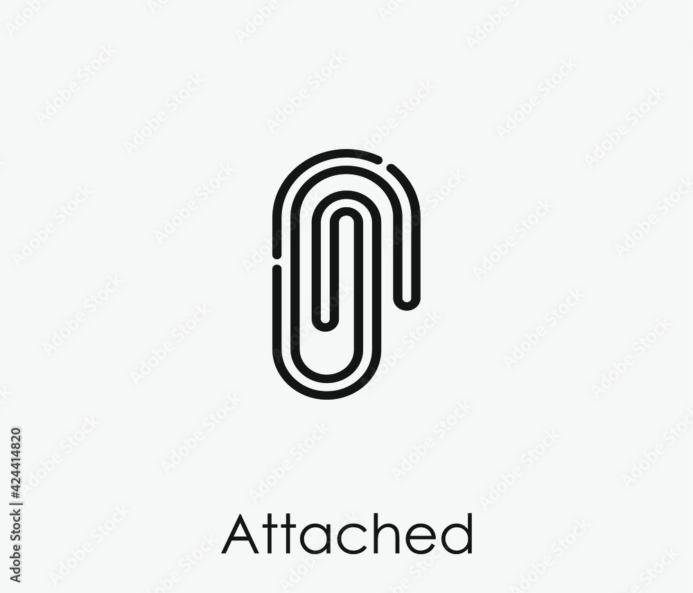 Poster attached vector icon. editable stroke. linear style sign for use on web design and mobile apps, logo