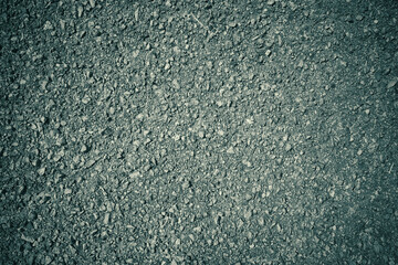 Wide Angle Black and White Gravel or Pebble on Asphalt Road Texture Background with Natural Light
