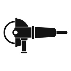 Carpenter angle grinder icon, simple style