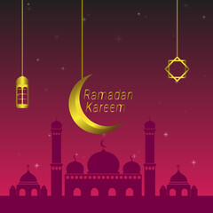 Abstract Ramadan Kareem religious background