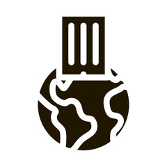 Fototapeta premium company building location glyph icon vector. company building location sign. isolated symbol illustration
