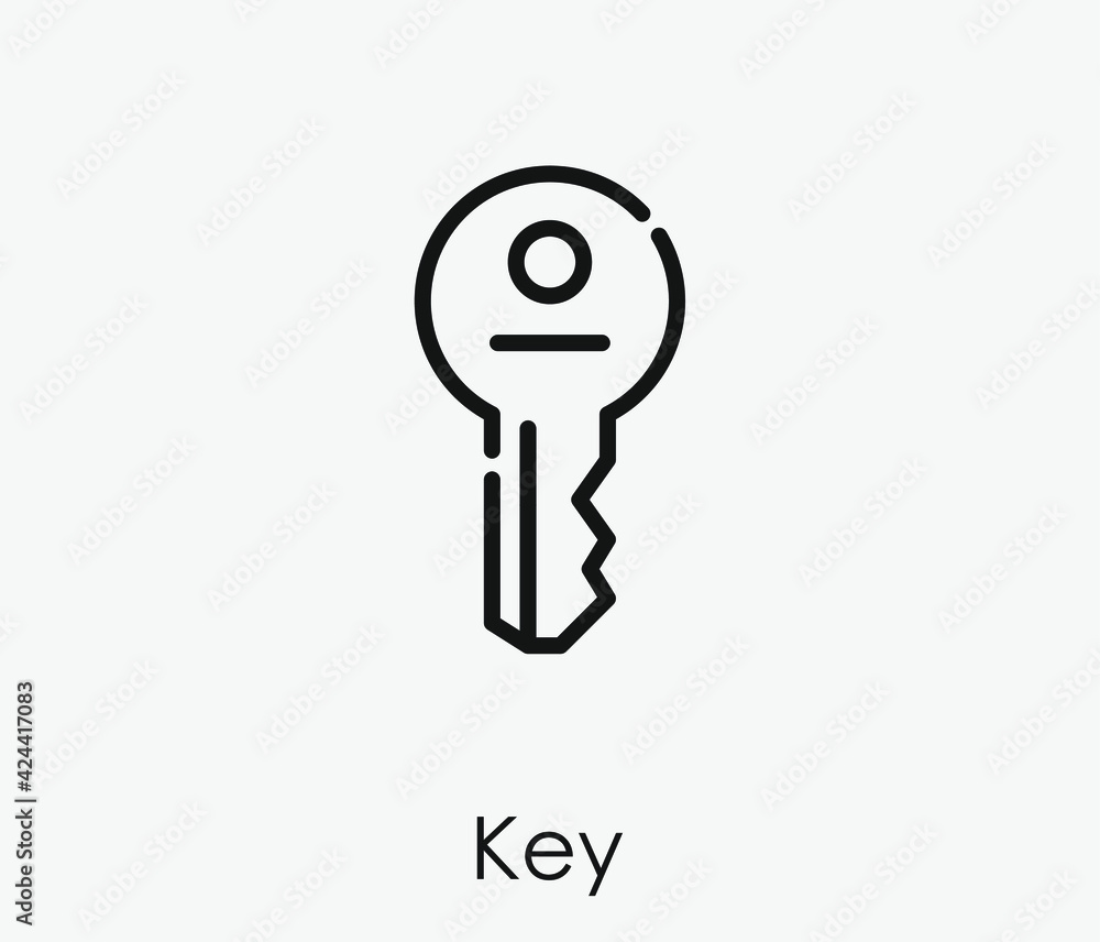 Poster key vector icon. editable stroke. linear style sign for use on web design and mobile apps, logo. sym