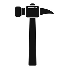 Home hammer icon, simple style