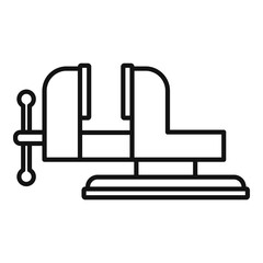 Obraz premium Carpenter vise icon, outline style