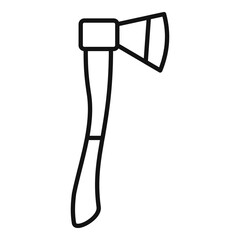 Carpenter axe icon, outline style