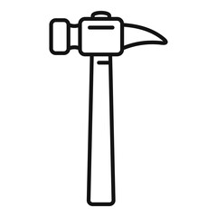Home hammer icon, outline style
