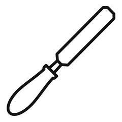 Carpenter file icon, outline style