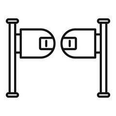 Access turnstile icon, outline style