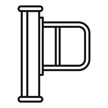 recommend clip art: Door turnstile icon, outline style