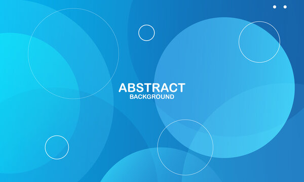 Abstract Blue Background With Circles. Vector Illustration