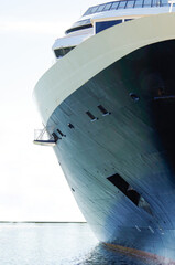 HAL Holland America Line cruiseship or cruise ship liner Zaandam in port of Montevideo, Uruguay on...