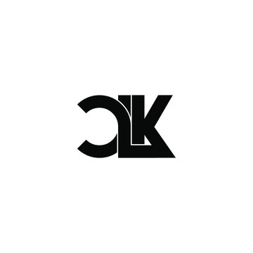 clk letter original monogram logo design