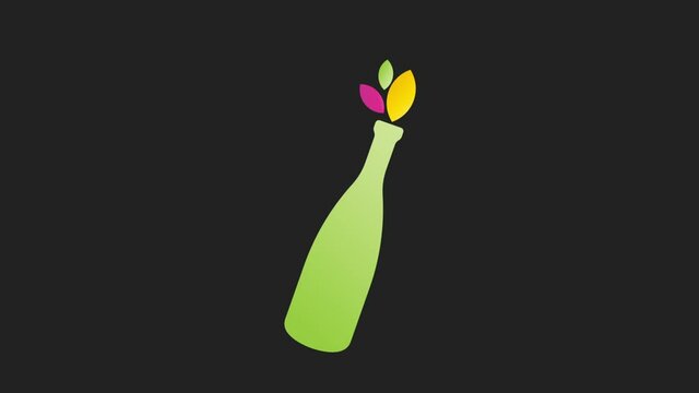 bouteille vecteur animation- jus, alcool